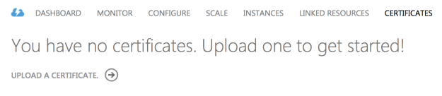 Upload Azure Certificate