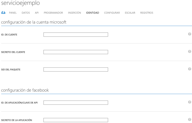 Configurar Identidad
