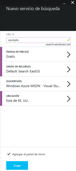 Nuevo Servicio de Búsqueda