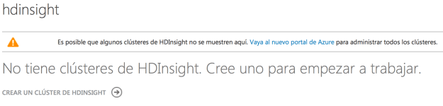 Crear clúster HDInsight